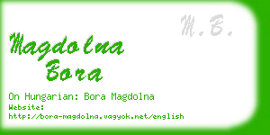 magdolna bora business card